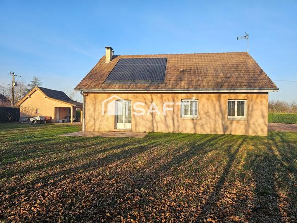 Maison de plain-pied 110 m2 avec deux garages et grand terrain