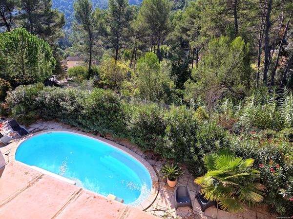 Propriété avec piscine et espace boisé