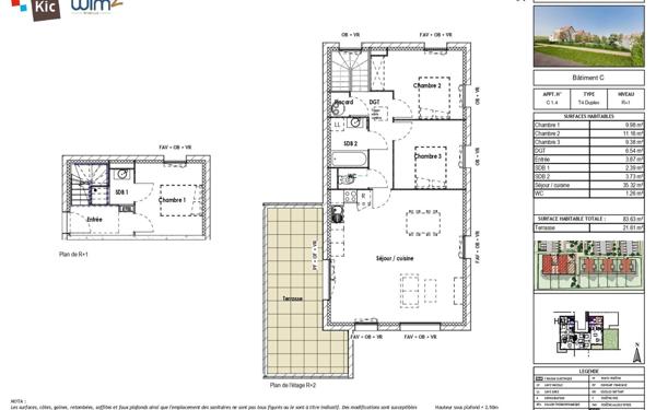 Appartement à vendre    4 pièces • 83,63 m2 Wimille