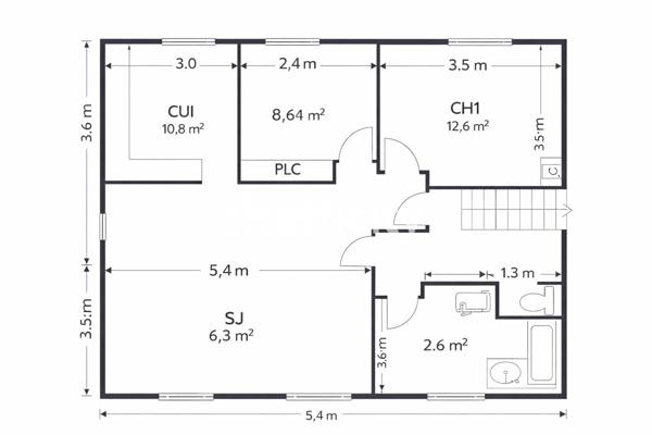 Appartement 3 pièces - 80 m²