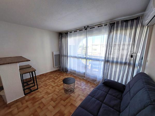 A louer à l'année en meublé La Grande Motte 1 pièce(s) 18.31 m2
