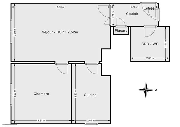 Vente en nue-propriété - Appartement 42 m² + Garage 21 m²