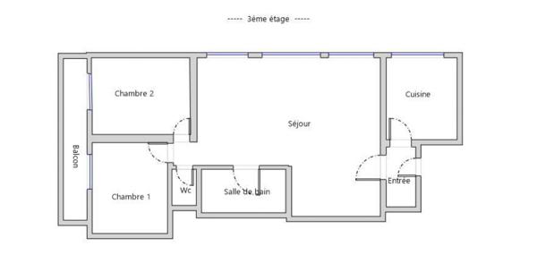 Appartement 3 pièces de 67.62 m2 - balcon- parking- cave