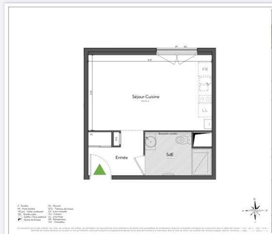Appartement à vendre 1 pièce 28 m² Villefranche-sur-Saône