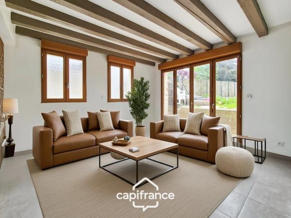Longère rénovée 4p 93m², 2 suites, jardin à VILLEMARECHAL (77)