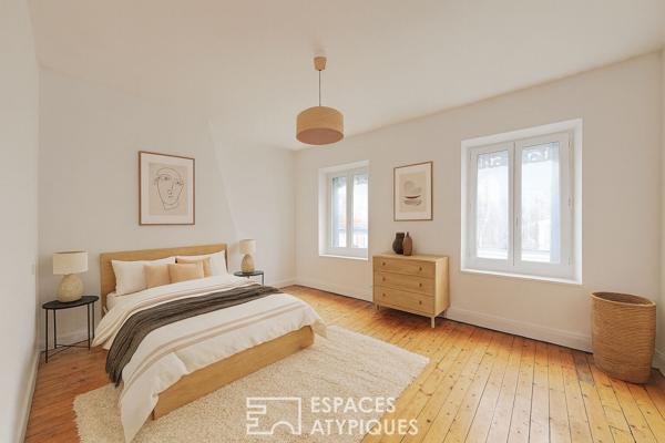 Appartement en duplex à rénover avec parc commun