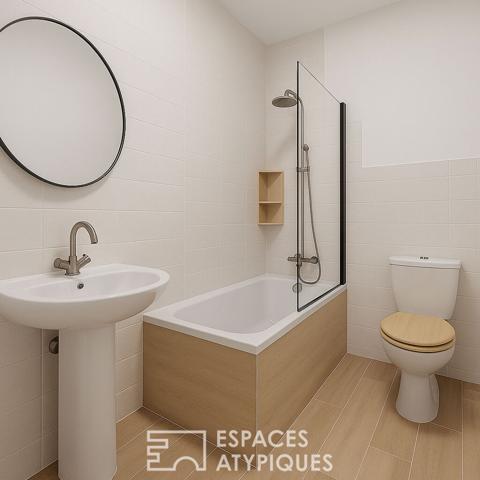 Appartement en duplex à rénover avec parc commun