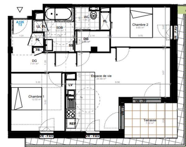 Saint-Cyr-l'École (78210) Retour à la vente Appartement neuf 65m² St Cyr l'Ecole