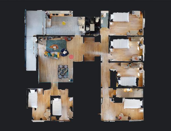 Appartement de 126m2 avec 6 chambres loué en colocation