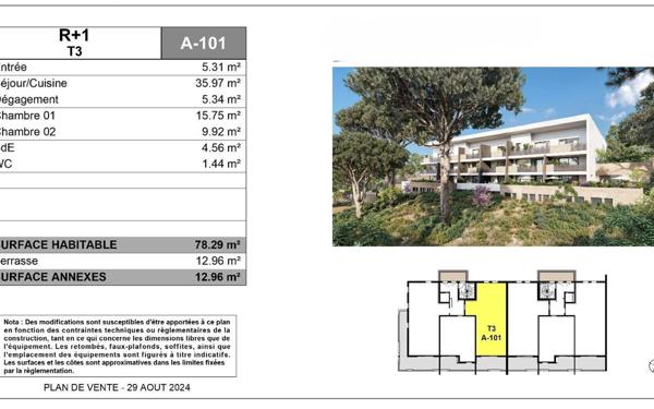Appartement à vendre    3 pièces • 78,29 m2 Nîmes