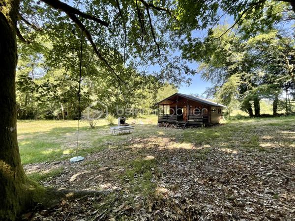 Chalet au bord d'un ruisseau dans un secteur calme sans vis-à-vis.

Il se compose :
- D'un salon/séjour.
- D'une cuisine.
- D'une mezzanine avec couchage.
- D'une terrasse.

Ce chalet non relié à l’eau et à l’électricité est situé sur une parcelle agricole de 7360 m2.