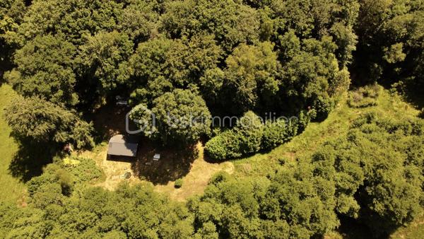 Chalet au bord d'un ruisseau dans un secteur calme sans vis-à-vis.

Il se compose :
- D'un salon/séjour.
- D'une cuisine.
- D'une mezzanine avec couchage.
- D'une terrasse.

Ce chalet non relié à l’eau et à l’électricité est situé sur une parcelle agricole de 7360 m2.