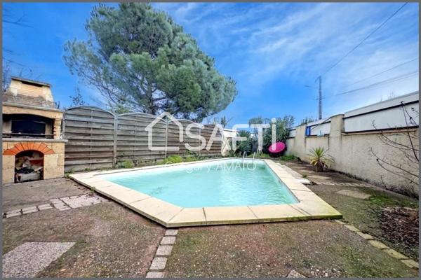 Maison familiale atypique en pierre avec piscine sur Ambares et Lagrave