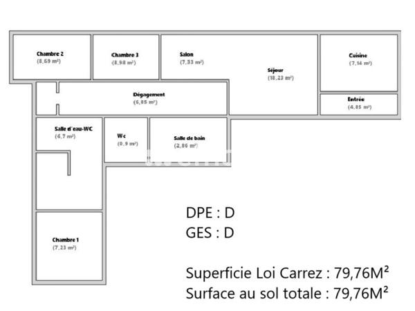 Appartement 5 pièces - 80 m² Bien prestige