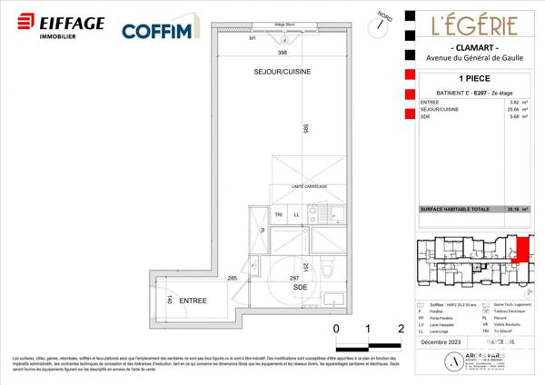 Studio à vendre 35 m² Clamart