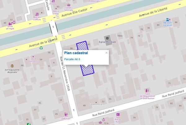 Terrain de 664 m² à vendre  CAYENNE (973) cdntre-ville