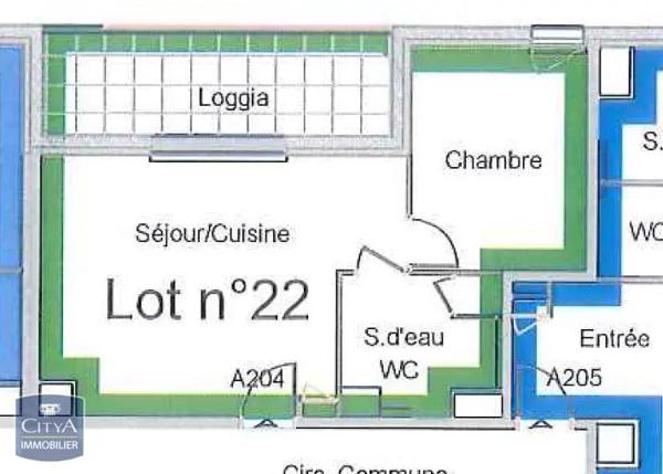Appartement à louer 2 pièces 43m² Angers (49000)