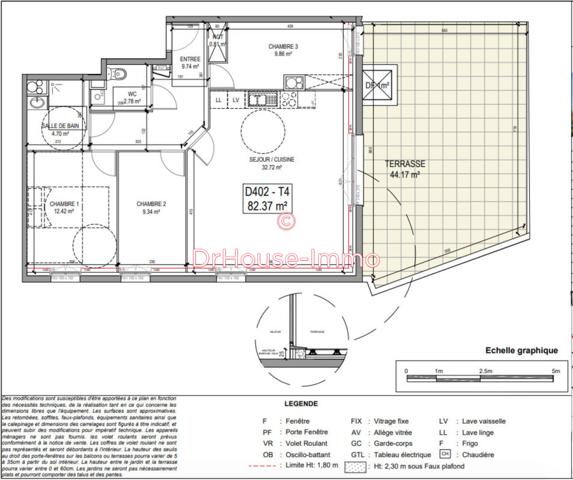Appartement à vendre 4 pièces de 82 m²