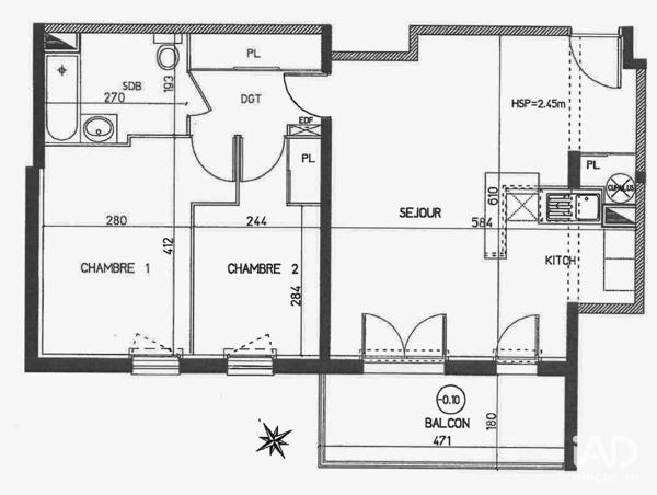 Appartement à vendre 3 pièces 64 m² Toulouse