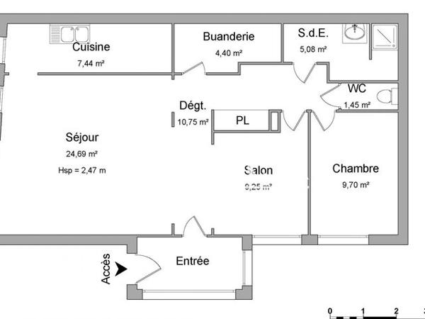 Location Appartement 3 pièces 72.75 m² - 713 AVENUE DE LA GARE Vonnas 01540