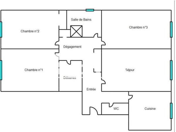 Location Appartement 4 pièces 79.45 m² - 17 ALLEE BACO Nantes 44000