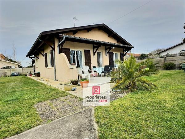 Dept 33 - La Teste De Buch- Maison 5 pièce(s) 79 m2 avec terrasse, son jardin de 745m² et un garage indépendant, une véranda de 10m2 et une buanderie de 15m2 soit une surface utile de 104m2