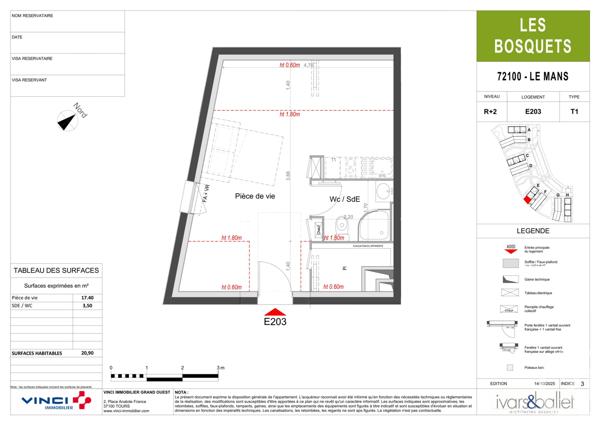 Appartement T1 à vendre  1 pièce - 20,90 m2 LE MANS - 72