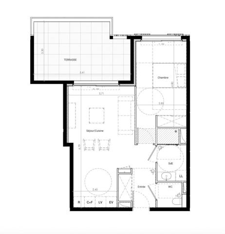 Appartement à vendre 2 pièces 48 m² Baillargues