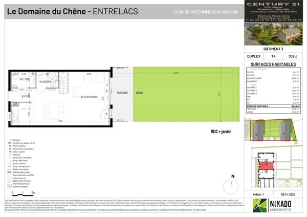 Maison à vendre  4 pièces - 86,45 m 2   ENTRELACS  - 73