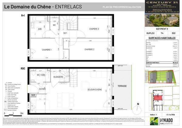 Maison à vendre  4 pièces - 86,45 m 2   ENTRELACS  - 73