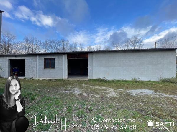 ENTREPÔT AVEC TERRAIN CONSTRUCTIBLE EN ZONE ARTISANALE – CESSIEU (38110)