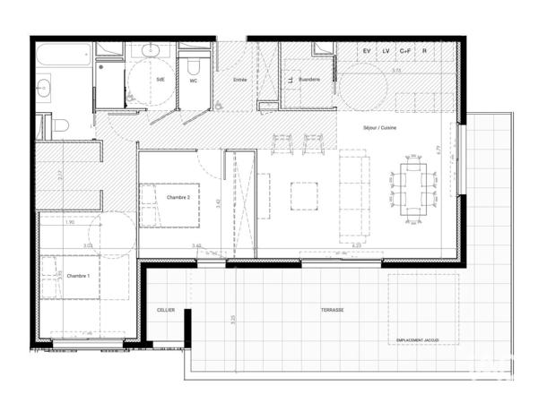 Appartement à vendre 3 pièces 91 m² Baillargues