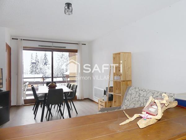 Bel appartement T2 avec balcon à 200m des pistes