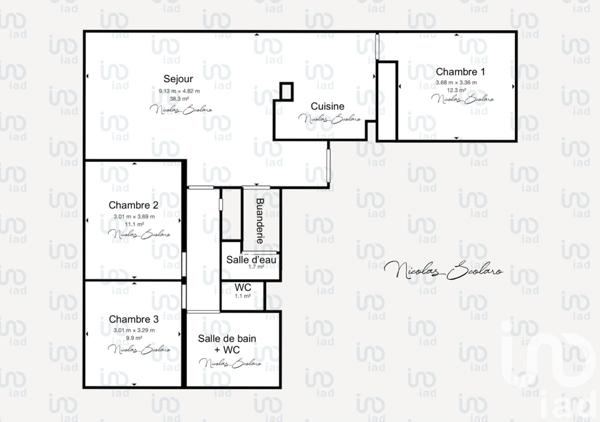Appartement 4 pièces de 91 m² à Cavaillon (84300)