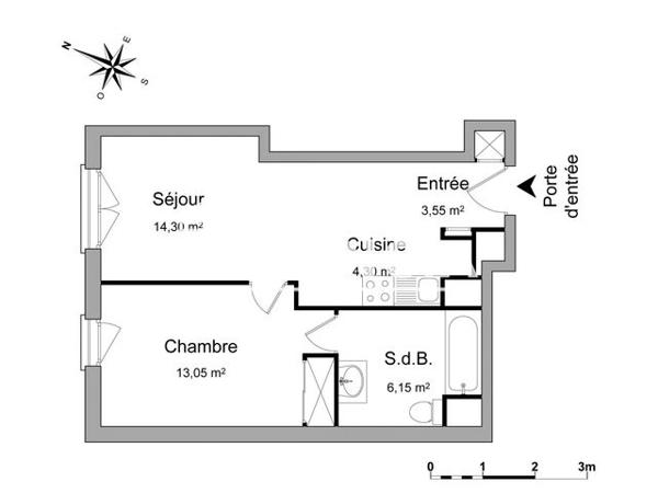 Location Appartement 2 pièces 41.4 m² - RESIDENCE EVIDENCE Aulnay Sous Bois 93600