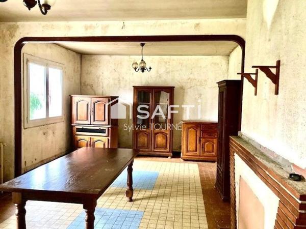 MAISON PLAIN PIED A RENOVER  JARDIN ET GARAGE