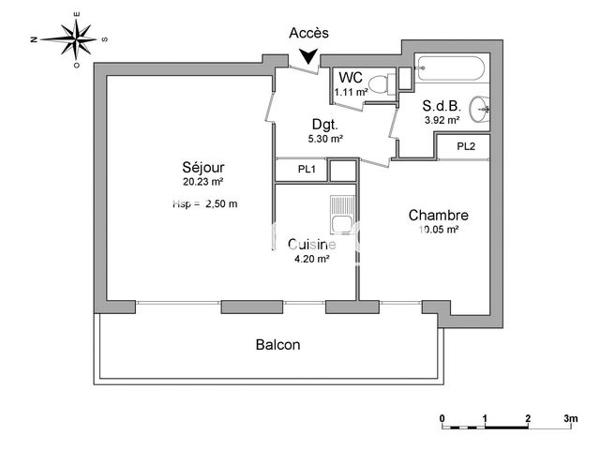Location Appartement 2 pièces 46.5 m² - 6 PLACE KARINE RUBY Evreux 27000