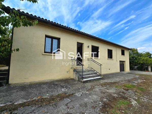 Maison plain-pied, terrain, garage, dépendance