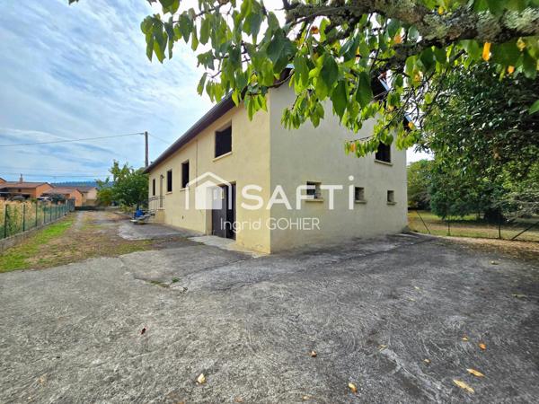 Maison plain-pied, terrain, garage, dépendance