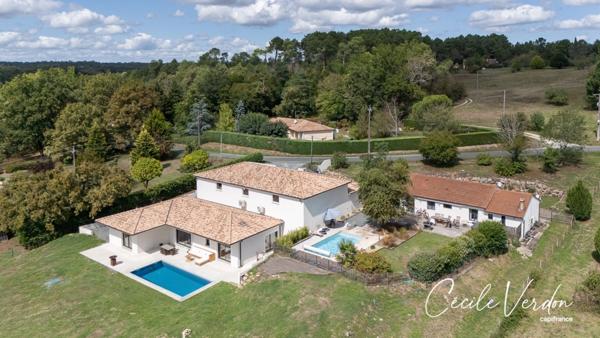 Maison à vendre 6 pièces, hangar-atelier, maison amis 3 chambres, proche de BERGERAC (24)