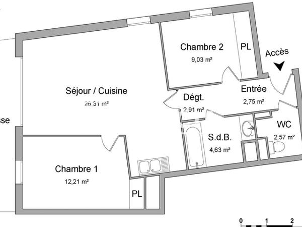 Location Appartement 3 pièces 60.41 m² - 169 BD PONT DE VIVAUX Marseille 13010