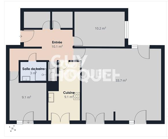 Appartement Sotteville Les Rouen 3 pièce(s) 85 m2