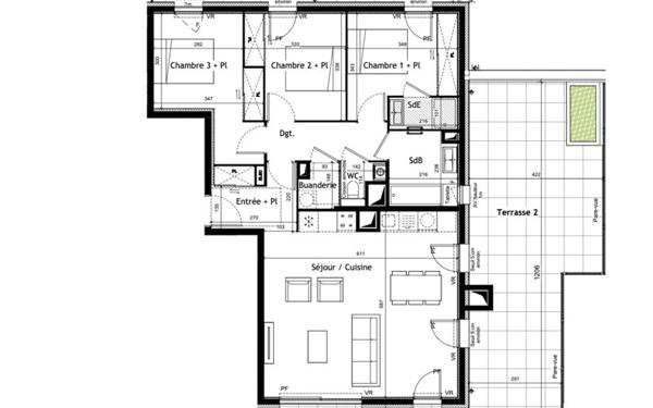 Appartement à vendre    4 pièces • 86,67 m2 Sciez