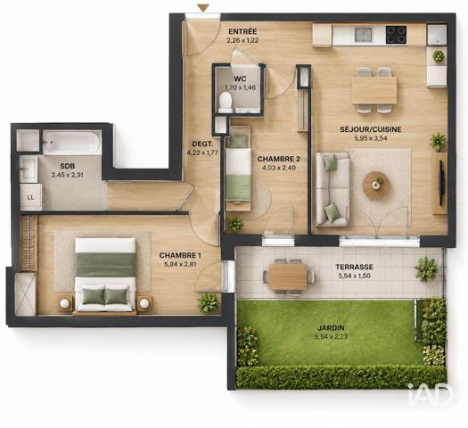Appartement (neuf) à vendre 3 pièces 65 m² Champigny-sur-Marne