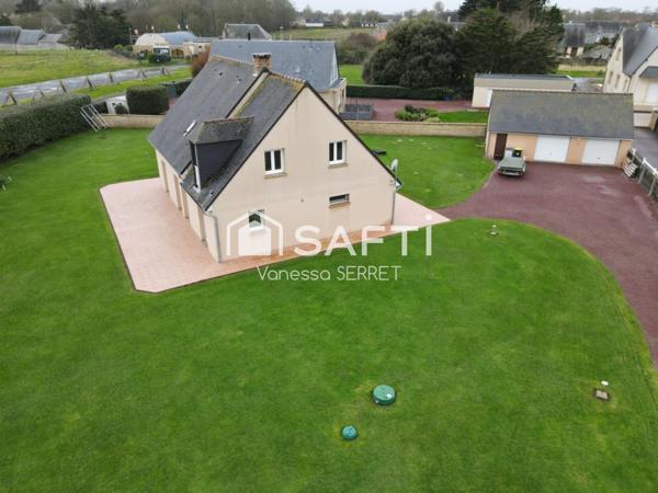 VUE MER EXCEPTIONNELLE – MAISON FAMILIALE À VIERVILLE-SUR-MER