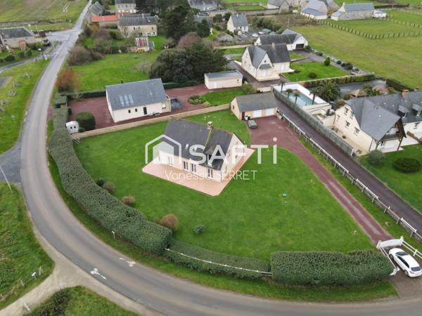 VUE MER EXCEPTIONNELLE – MAISON FAMILIALE À VIERVILLE-SUR-MER