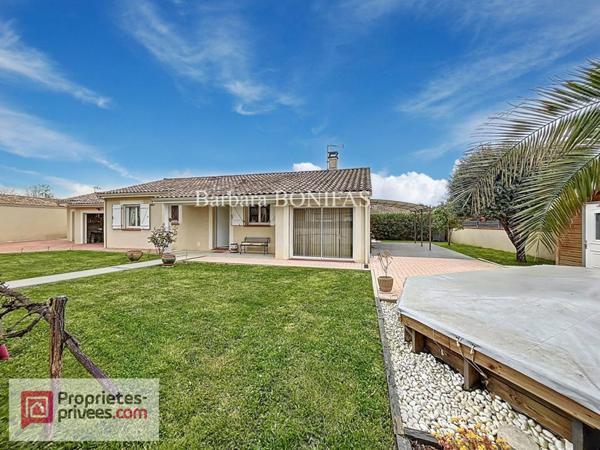 Maison plain pied  5 pièces 114 m2, double garage et jardin