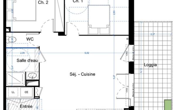 Appartement à vendre    3 pièces •  Narbonne