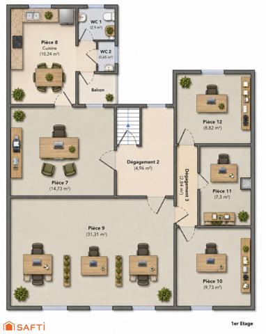 Immeuble avec local commercial et appartement, idéal investisseur ou activité professionnelle