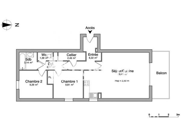 Location Appartement 3 pièces 64.51 m² - 133 RUE DES FAUVETTES Saint Paul Les Dax 40990